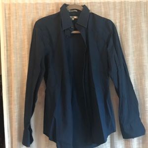 Express 1MX navy blue dress shirt 14-14 1/2 neck